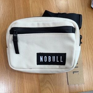 NOBULL Cream Crossbody Waist Bag with Black Trim